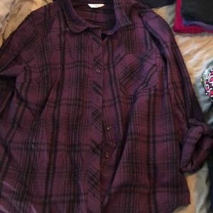 Women’s plaid button down
